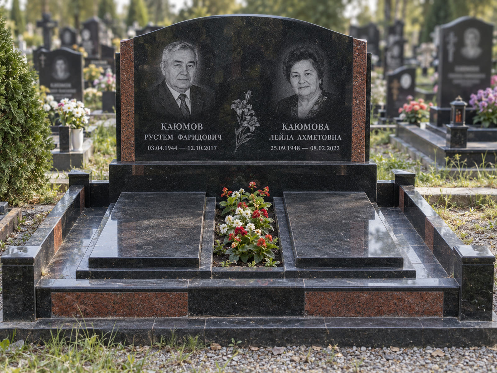 Семейный памятник и ансамбль — пример решения